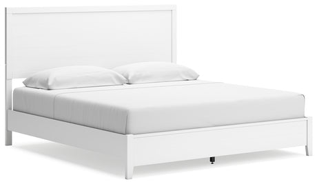 Binterglen King Panel Bed with Dresser and 2 Nightstands in White from Ashley - Luna Furniture