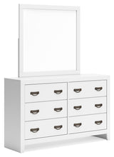 Binterglen King Panel Bed with Mirrored Dresser and 2 Nightstands in White from Ashley - Luna Furniture