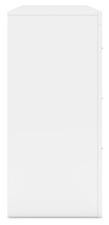 Binterglen Queen Panel Bed with Dresser in White from Ashley - Luna Furniture