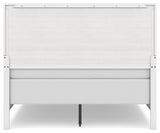 Binterglen Queen Panel Bed with Mirrored Dresser and Chest in White from Ashley - Luna Furniture