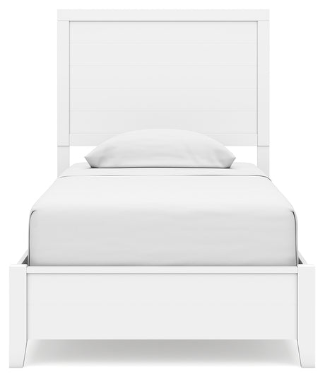Binterglen Twin Panel Bed with Dresser and 2 Nightstands in White from Ashley - Luna Furniture