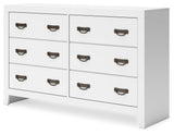 Binterglen White Full Panel Bed, Dresser, Chest and Nightstand from Ashley - Luna Furniture