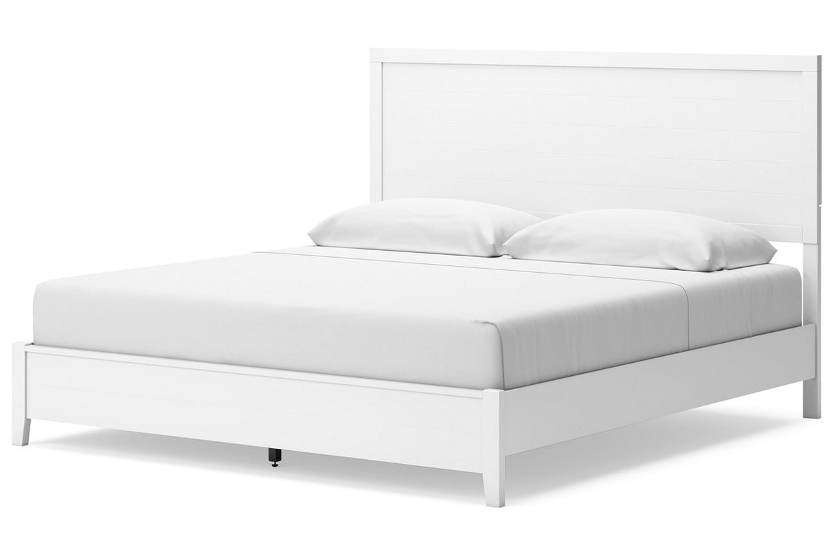 Binterglen White King Panel Bed from Ashley - Luna Furniture