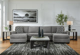 Birkdale Court Gray 3-Piece Double Chaise Sectional from Ashley Furniture - Luna Furniture