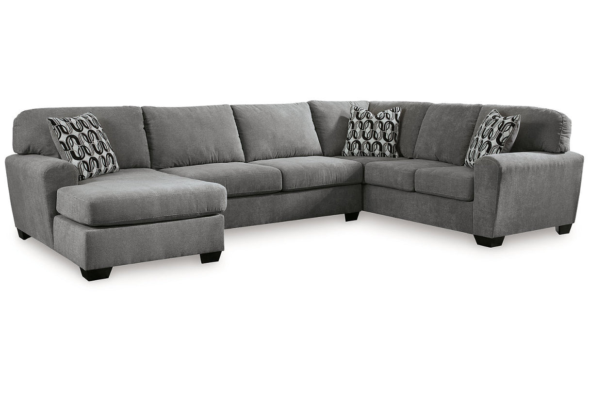 Birkdale Court Gray 3-Piece LAF Chaise Sectional from Ashley - Luna Furniture