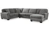 Birkdale Court Gray 3-Piece RAF Chaise Sectional from Ashley Furniture - Luna Furniture