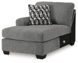 Birkdale Court Gray Left-Arm Facing Corner Chaise from Ashley Furniture - Luna Furniture