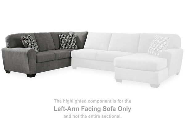 Birkdale Court Gray Left-Arm Facing Sofa