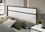 Birsfelden White/Metallic Gray King Bed from Furniture of America - Luna Furniture
