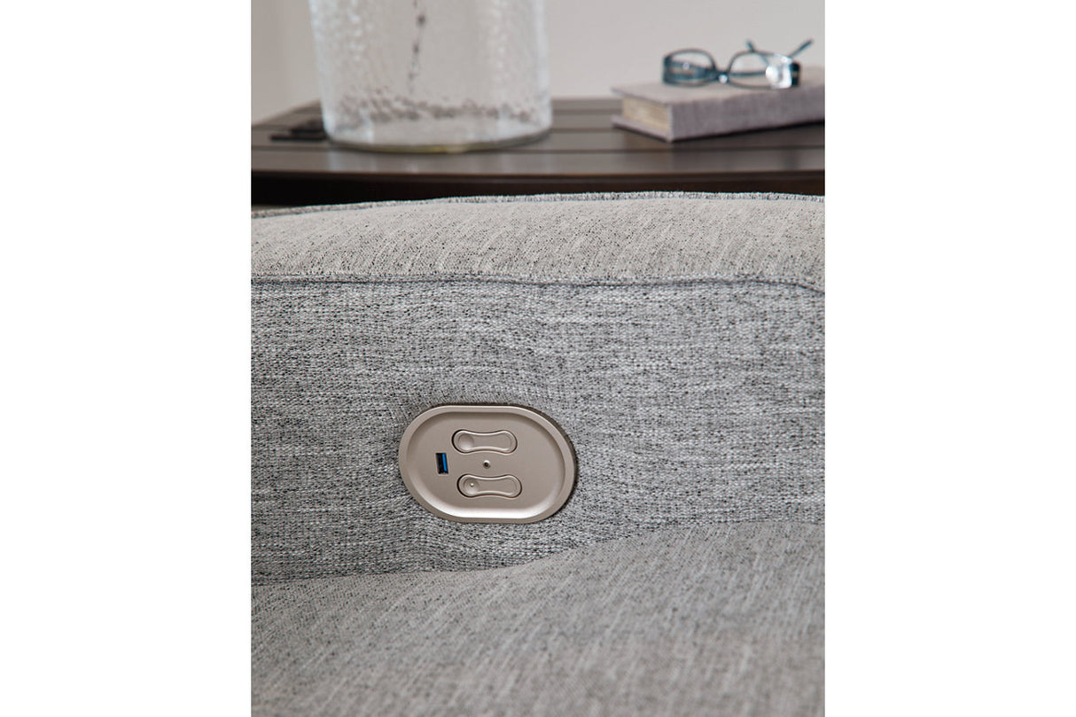 Biscoe Pewter Power Reclining Living Room Set from Ashley - Luna Furniture