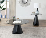 Bishop Black/Gray Coffee Table from Furniture of America - Luna Furniture
