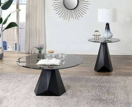 Bishop Black/Gray Coffee Table from Furniture of America - Luna Furniture