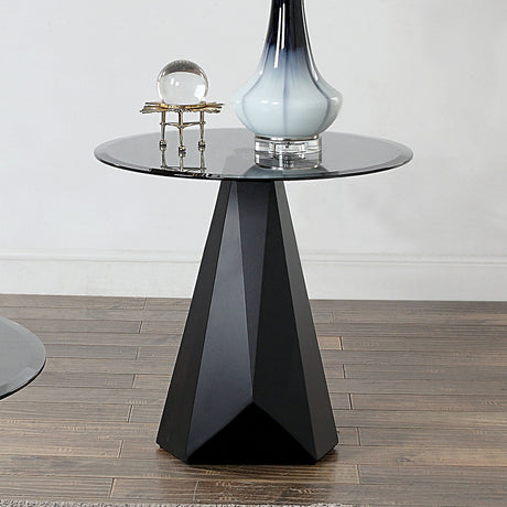 Bishop Black/Gray End Table from Furniture of America - Luna Furniture