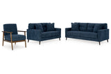 Bixler Navy Sofa, Loveseat and Chair from Ashley Furniture - Luna Furniture