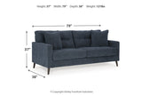 Bixler Navy Sofa, Loveseat and Chair from Ashley Furniture - Luna Furniture