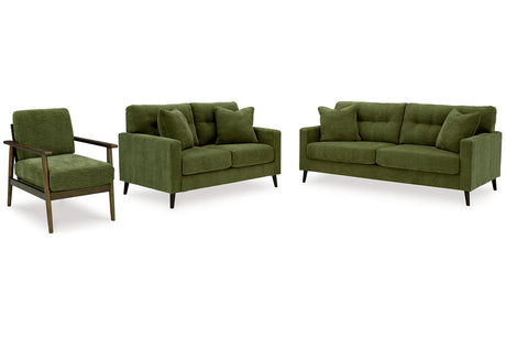Bixler Olive Sofa, Loveseat and Chair from Ashley - Luna Furniture