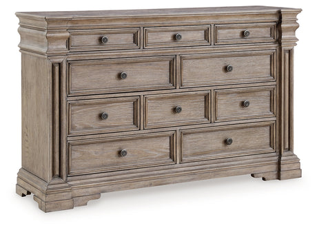 Blairhurst California King Panel Bed with Dresser and Nightstand in Light Grayish Brown from Ashley - Luna Furniture