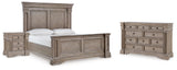 Blairhurst California King Panel Bed with Dresser and Nightstand in Light Grayish Brown from Ashley - Luna Furniture