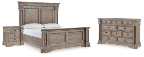 Blairhurst California King Panel Bed with Dresser and Nightstand in Light Grayish Brown from Ashley - Luna Furniture