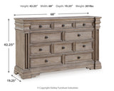 Blairhurst King Panel Bed, Dresser, Chest and 2 Nightstands from Ashley Furniture - Luna Furniture