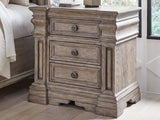 Blairhurst Light Grayish Brown King Panel Bed with Mirrored Dresser, Chest and Nightstand from Ashley - Luna Furniture