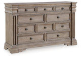 Blairhurst Light Grayish Brown Queen Panel Bed with Dresser from Ashley Furniture - Luna Furniture