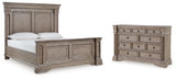 Blairhurst Light Grayish Brown Queen Panel Bed with Dresser from Ashley Furniture - Luna Furniture