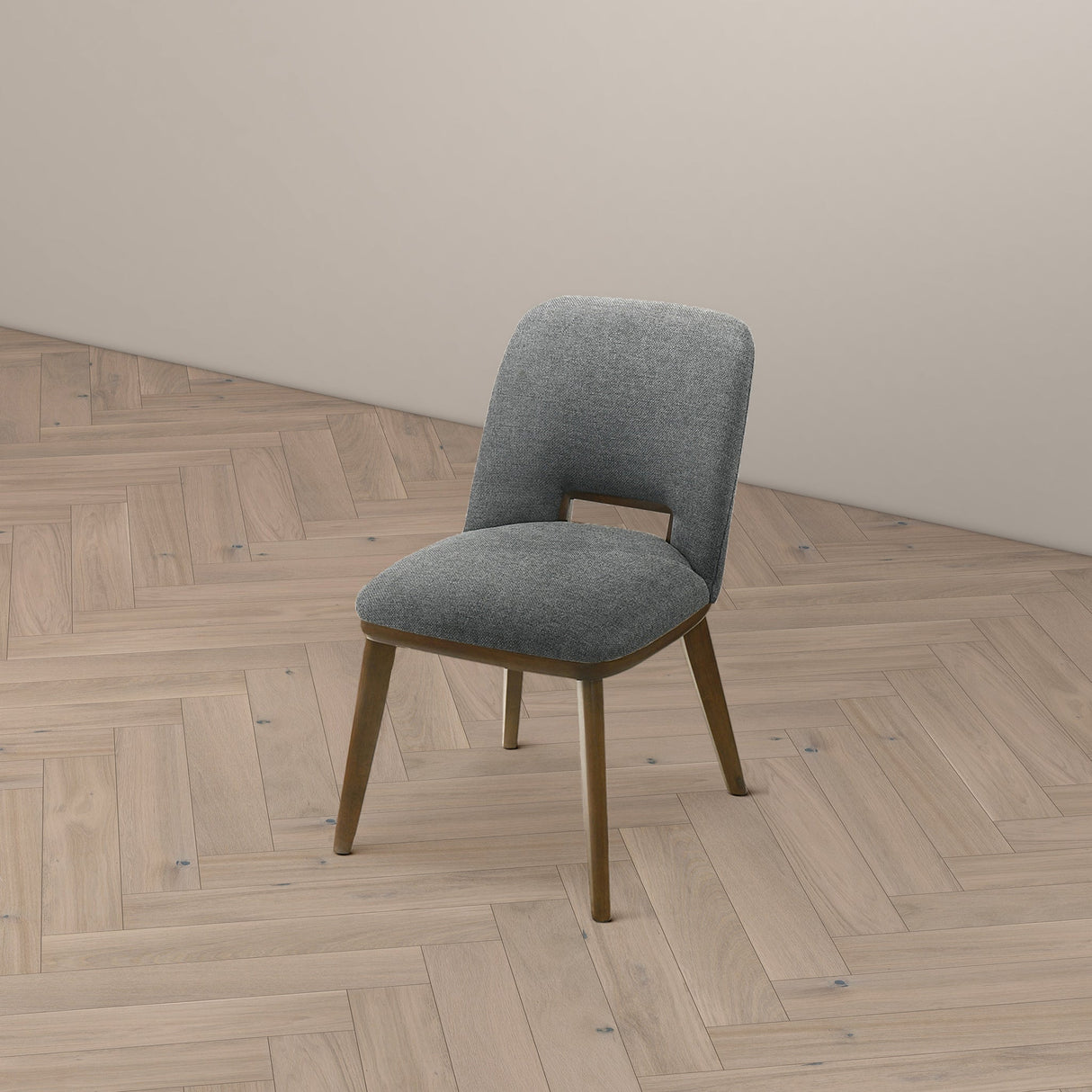 Blake Dark Grey Fabric Dining Chair (Set of 2) from Ashcroft Furniture - Luna Furniture