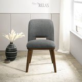 Blake Dark Grey Fabric Dining Chair (Set of 2) from Ashcroft Furniture - Luna Furniture