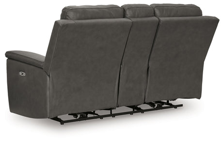 Bleckley Anchor Power Reclining Loveseat with Console from Ashley - Luna Furniture