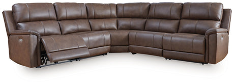 Bleckley Espresso 5-Piece Power Reclining Sectional from Ashley - Luna Furniture