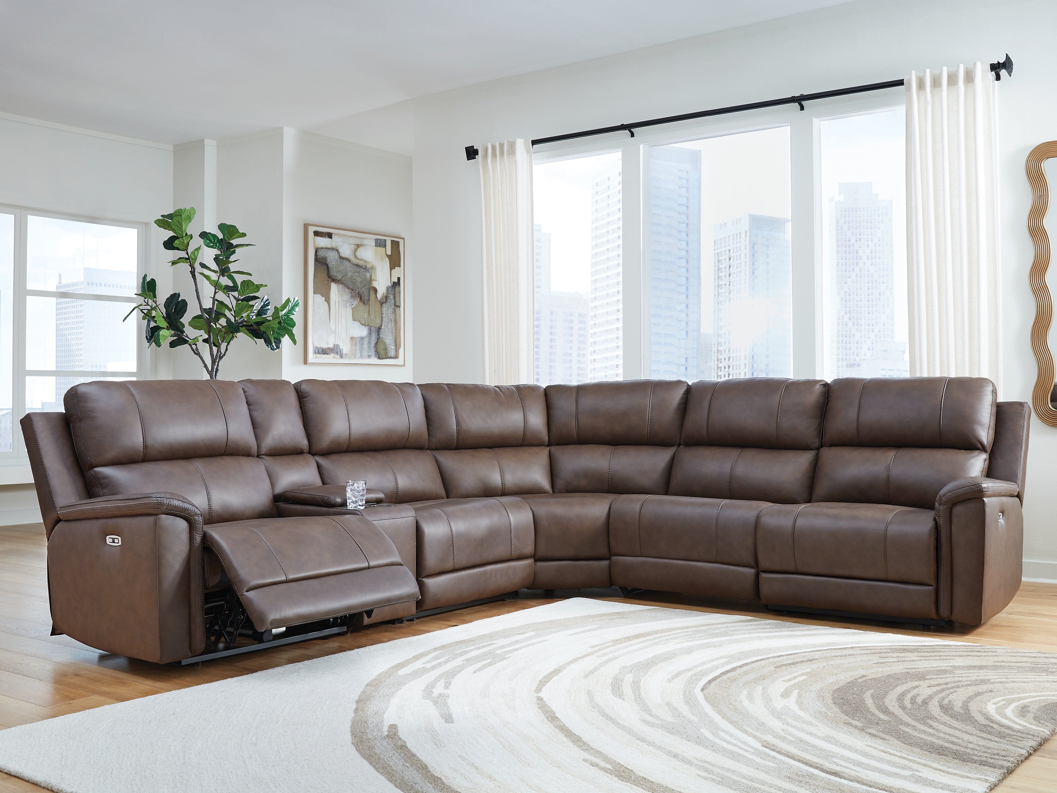 Ashley Bleckley Espresso 6-Piece Power Reclining Sectional – Luna
