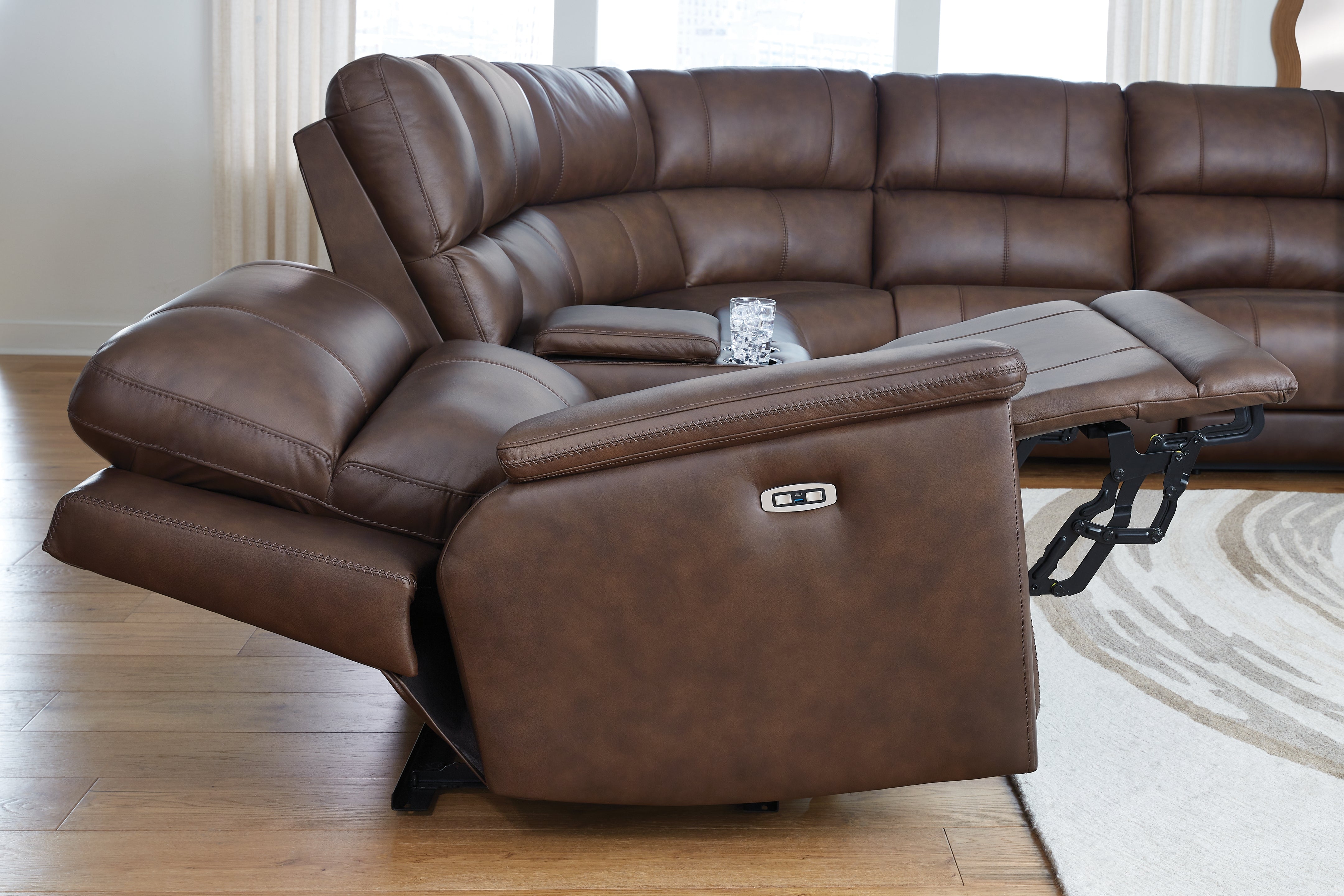 Ashley Bleckley Espresso 6-Piece Power Reclining Sectional – Luna