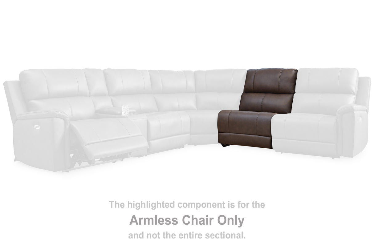 Bleckley Espresso Armless Chair from Ashley Furniture - Luna Furniture