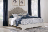 Blendon Rustic Brown King Upholstered Panel Bed from Ashley - Luna Furniture