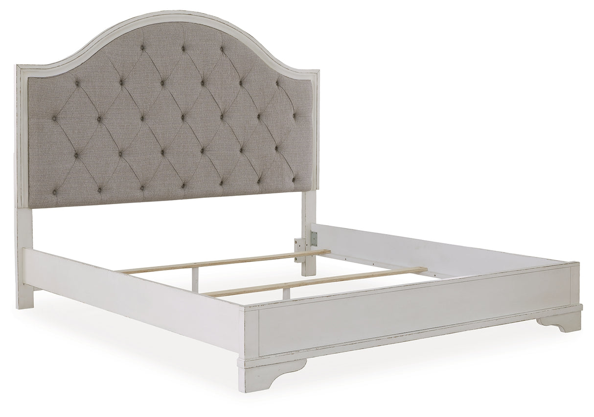 Blendon Rustic Brown King Upholstered Panel Bed from Ashley - Luna Furniture