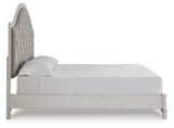 Blendon Rustic Brown King Upholstered Panel Bed from Ashley - Luna Furniture