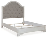 Blendon Rustic Brown Queen Upholstered Panel Bed from Ashley - Luna Furniture