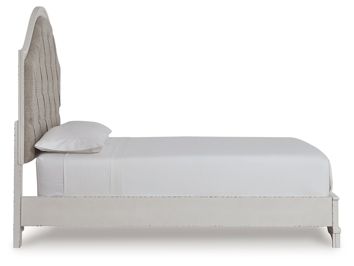 Blendon Rustic Brown Queen Upholstered Panel Bed from Ashley - Luna Furniture