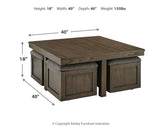 Boardernest Coffee Table with 1 End Table in Brown from Ashley - Luna Furniture