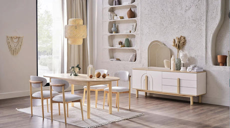 Boheems Cream Dining Chair, Set of 2 from Bellona - Luna Furniture