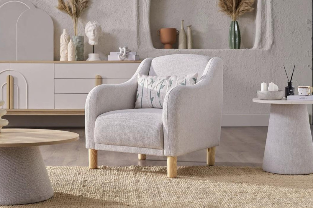 Boheems Cream Accent Chair from Bellona - Luna Furniture