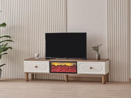Bohem Tv Stand With Fireplace from Furnia - Luna Furniture