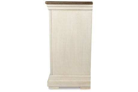 Bolanburg Antique White Counter Height Dining Table, 4 Barstools, Bench and Server from Ashley - Luna Furniture