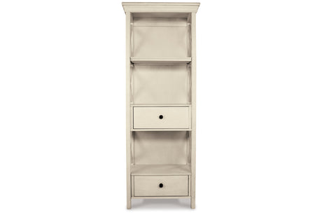 Bolanburg Antique White Counter Height Dining Table, 4 Stools, Bench and 2 Display Cabinets from Ashley - Luna Furniture