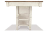 Bolanburg Antique White Counter Height Dining Table and 6 Barstools with Server from Ashley Furniture - Luna Furniture
