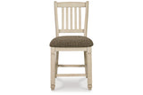 Bolanburg Antique White Counter Height Dining Table and 6 Barstools with Server from Ashley Furniture - Luna Furniture