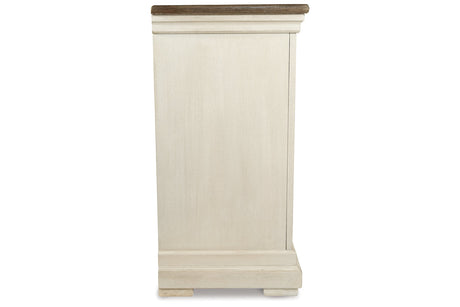 Bolanburg Antique White Counter Height Dining Table and 6 Barstools with Server from Ashley - Luna Furniture