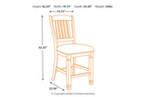 Bolanburg Antique White Counter Height Dining Table and 6 Barstools with Server from Ashley Furniture - Luna Furniture