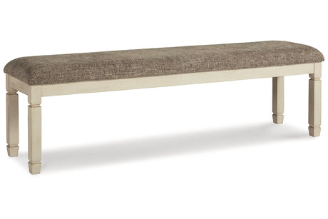 Bolanburg Antique White Dining Table, 6 Chairs and Bench from Ashley - Luna Furniture